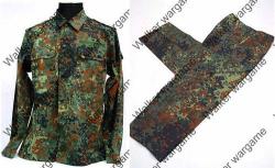 German Army Woodland Flecktarn Camoflauge Uniform Set Jacket + Pants Size: Medium