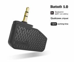 Flight Btunes Adapter Bluetooth 5.0 Transmitter Makes Headphone Jack Output Wireless To 2 Sets Of Headphones receivers Simultaneously Share Music movies.