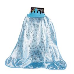 Kids Toys - Cape With Crown - Princess - Blue - 2 Piece - 5 Pack