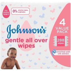 Johnsons Johnson's Gentle All Over Baby Wipes Pack Of 288 Wipes