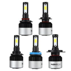5 10PAIR Nighteye LED Headlights 9005 9006 H4 H7 H11 Cob LED Headlight 36W 4500LM 6500K Bulbs