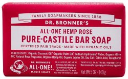 Dr. Bronner's Pure Castile Soap Bar - Rose