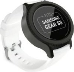 Tuff-Luv Large Silicone Replacement Strap for Samsung Galaxy Gear S3 Classic & Frontier in White