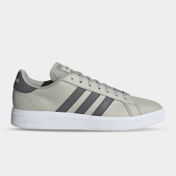 Adidas Mens Grand Court Base 2 Putty charcoal Sneakers
