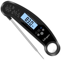 Lifespace Premium Instant Read Digital Folding Meat Thermometer