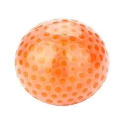 Sacow Stress Reliever Ball Spongy Bead Stress Ball Toy Squeezable Stress Squishy Toy Resistant Stress Ball Orange
