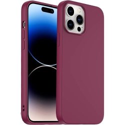 Liquid Silicone Minimalist Case For Iphone 14 Pro - Purple