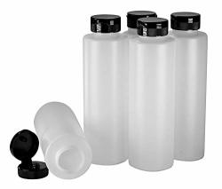 Pinnacle Mercantile Condiment Squeeze Bottles With Flip Top Hinged Black Cap 16 Oz Set Of 5 Perfect For Condiments Sauces Dressings Bbq Ketchup ...