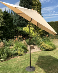 Garden Umbrella With Resin Base 2.7M