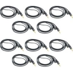 Aux Audio Jack Extension Cable - M To F - 1.5 M Pack Of 10
