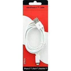 Zipkord 100IP5 Non-retractable Sync Cable For Iphone 5 - Retail Packaging - White