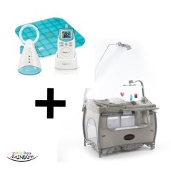 Angelcare Ac401 Baby Monitor + Chelino Tiffany White Dots Cot Mum2b Startup Combo