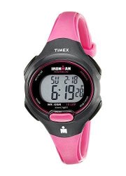 Timex Women's T5K525 Ironman Essential 10 Mid-size Pink black Resin Strap Watch