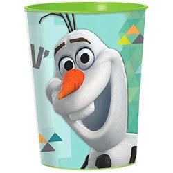 Disney Olaf Plastic Cup Tableware Party Favour Or Drinkware 1 Piece Sky Blue teal 16 Oz..