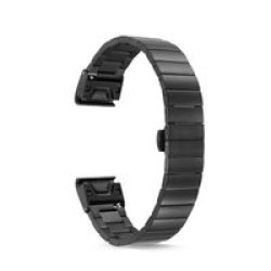 Replacement Butterfly Stainless Band For Garmin FENIX3 5X Black