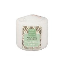 Pillar Candles - Scented - White - 7CM X 7CM - 3 Pack