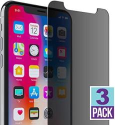 FlexGear Iphone X XS Privacy Glass Screen Protector New Generation Tempered Designed For Iphone X xs 3-PACK