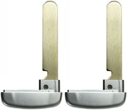 qualitykeylessplus Two Emergency Insert Blade Replacements for Acura Remote Uncut Key with Free KEYTAG