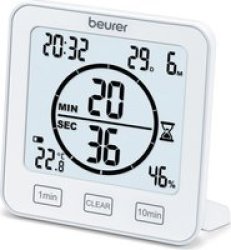 Beurer Thermo Hygrometer: Temperature Humidity Date Time Timer Hm 22