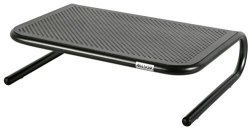 Allsop Metal Art Jr. Monitor Stand 14-INCH Wide Platform Holds 40 Lbs With Keyboard Storage Space - Pearl Black 30165