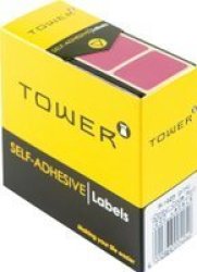 Rectangular Colour Code Labels Pink 19X25MM 200 Pack