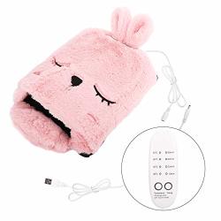 Moko USB Heating Mouse Pad Hand Warmer Heated Mouse Mat With Timing Switch And 4-GEAR Temperature Control Cartoon Cute Plush Detachable And Washable Winter
