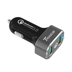 Quick Charge 2.0 Car Charger Trianium 36W Dual USB Output Smart Port With Qualcomm Quick Charge 2.0 For Samsung Galaxy S7 S6 Edge LG