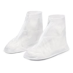 Pair 1 Waterproof Rain Shoe Covers Unisex Zipper Shoes Protector Camping Anti-slip Rain Shoes Cases