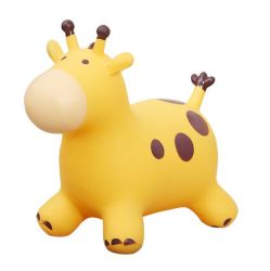 Ride On Hopper Animal Giraffe With Music Sounds & Hand Pump In Gift Box