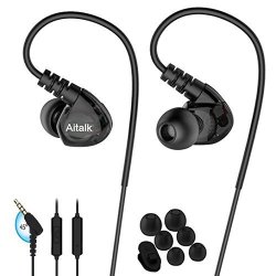 Fitness Earbuds E260 Stereo Bass Sweatproof Earhook Headphones Sports Ear Buds With Microphone Remote Over Ear Noise Isolating Wired Jogging Earbuds Running Earphones For