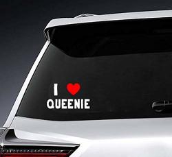 Poloran I Love Queenie Artwork Street Sticker Sign Room Last Name Kid Child Boy Girl Wall Entry - Sticker Graphic - Auto Wall Laptop
