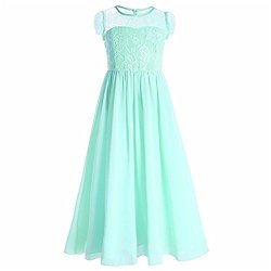 GREEN Dress For Girl 12-14 For Wedding Sleeveless Floor Length Big Girl Dresses Floral Pageant Special Occasion Formal Christmas Dresses For Girls Party Tutu