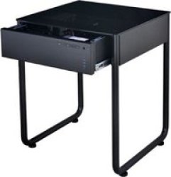Lian Li Lian-li DK-Q1H Tall Atx Aluminium & Tempered Glass Computer Desk Black