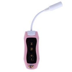 Mercu MINI Sports 4GB Clip USB MP3 Player Compact With Fm Waterproof IPX8 Runing Swimming + Earphone Pink