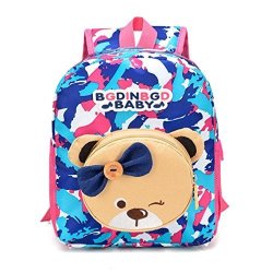 Fabal Toddler Backpack Kids Baby Bag Cute Animal Children Backpack Kindergarten Bear School Bag Pink