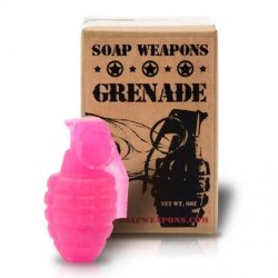 Soap Grenade - Full Size Handmade Hot Pink Soap Grenade By Chocolateweapons