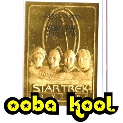 Star Trek Portrait: Four Captains 30TH Anniversary 1996 23KT Gold Card 4349 Mint Oobakool
