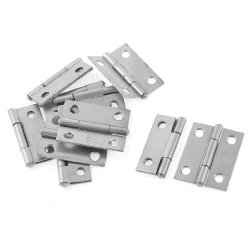 Uxcell 10 Pcs Gray Stainless Steel Cabinet Door Butt Hinges 1.5