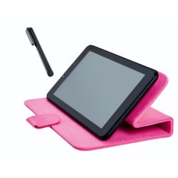 SWISS MOBILE - '7" Rotatar Tablet Case + Stylus Bundle Pink'