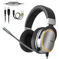 Gaming Headset For PS4 PC 7.1 Surround Sound Over Ear Headphones With Noise Cancelling Microphone&led Lights Gaming Headset With MIC