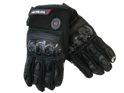 Metalize Aerotec Black Short Gloves - L