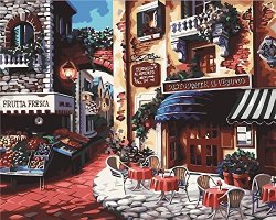 Romantic Town - Paint by Numbers Kit for Adults DIY Oil Painting
