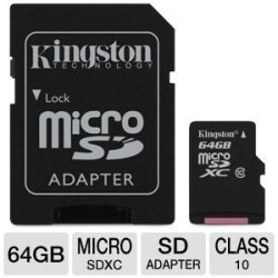 Professional Kingston 64GB Samsung Galaxy K Zoom Microsdxc Card With Custom Formatting And Standard Sd Adapter Class 10 Uhs-i