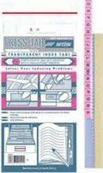 Index Press-tab Transparent Index Tabs: 5-STRIPS Pink Pack