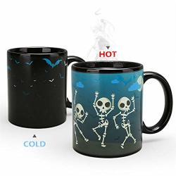 Heat Changing Mug Colour Changing Mug Magical Coffee Mug Tea Cup Perfect Novelty Gift 11OZ-BPA Free Ceramic Halloween