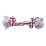 12-Inch Dogit 72367 Pink Cotton Rope Bone with Tennis Ball