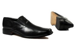 Barker Logo Barker Mens Formal Slip-on Style Shoes - Black