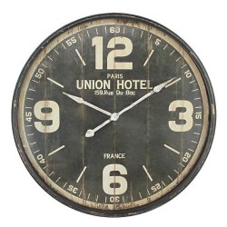 Paris Rustic Union Hotel Iron Wall Clock