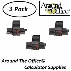 Around The Office Compatible Package Of 3 Individually Sealed Ink Rolls Replacement For Sharp EL-1750 Calculator