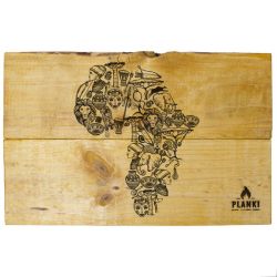 Real Thick Wood Serving Cutting Braai Board - Africa